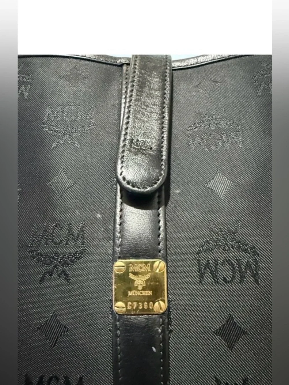MCM shoulder hobo in black monogram jacquard bag - Picture 10 of 11